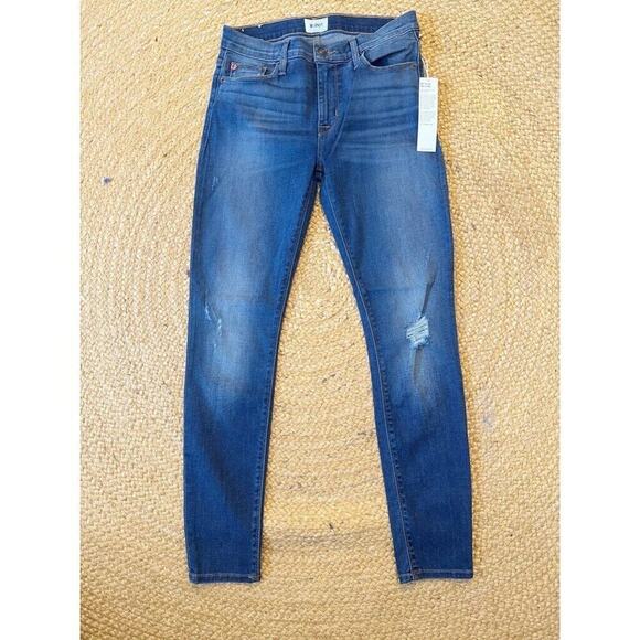 NWT Hudson Midrise Skinny Ankle Jeans 27 - Dark/Medium Wash - Picture 1 of 6